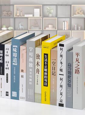 现代简约中式装饰书办公室书房假书摆件商场样板间仿真书道具模型