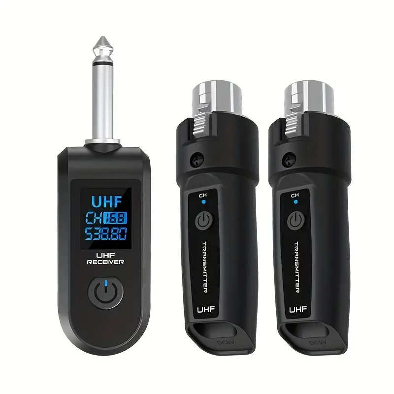 动圈话筒有线转无线系统发射接收器专业乐器手持麦克风UHF转换器