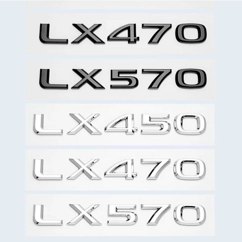 适用于雷克萨斯凌志车标 LX570 LX470 LX450 排量标后尾标车贴