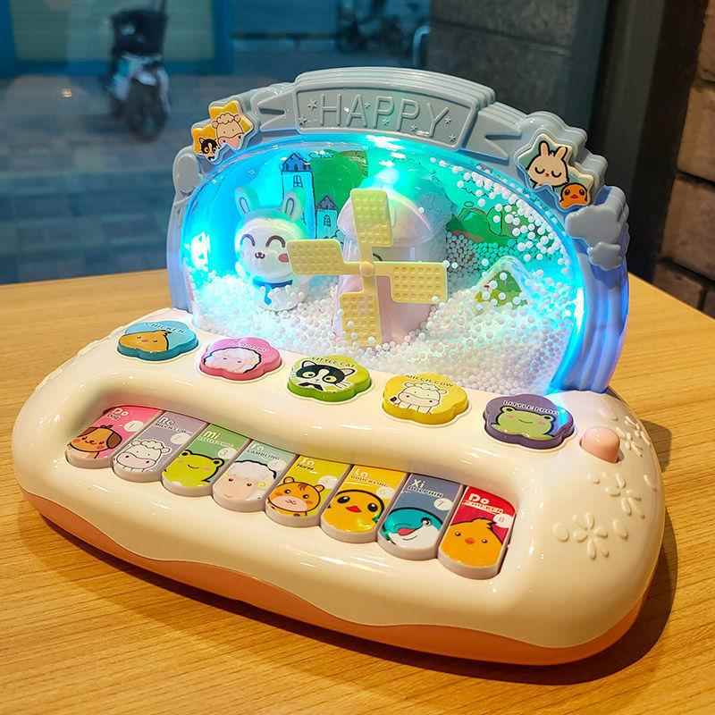 2025新款婴儿玩具0到12个月雪花益智音乐琴玩具儿童早教电子琴宝
