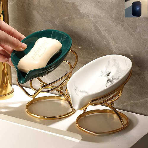 轻奢风香皂盒沥水肥皂盒收纳置物架卫生间免打孔壁挂家用创意