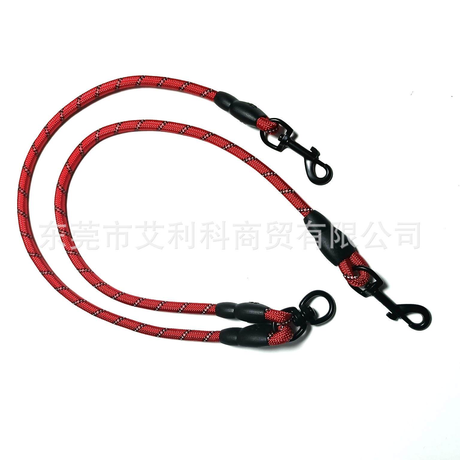 宠物牵引绳尼龙双头一托二牵引绳狗狗拉绳户外遛狗宠物牵引绳