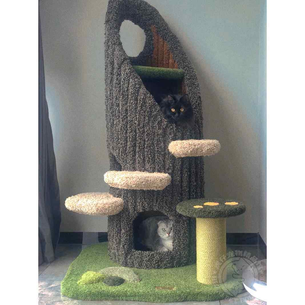 新款现货Camily2019仙踪爬架树猫洞猫屋野毛绿绒猫窝猫仙居猫树猫