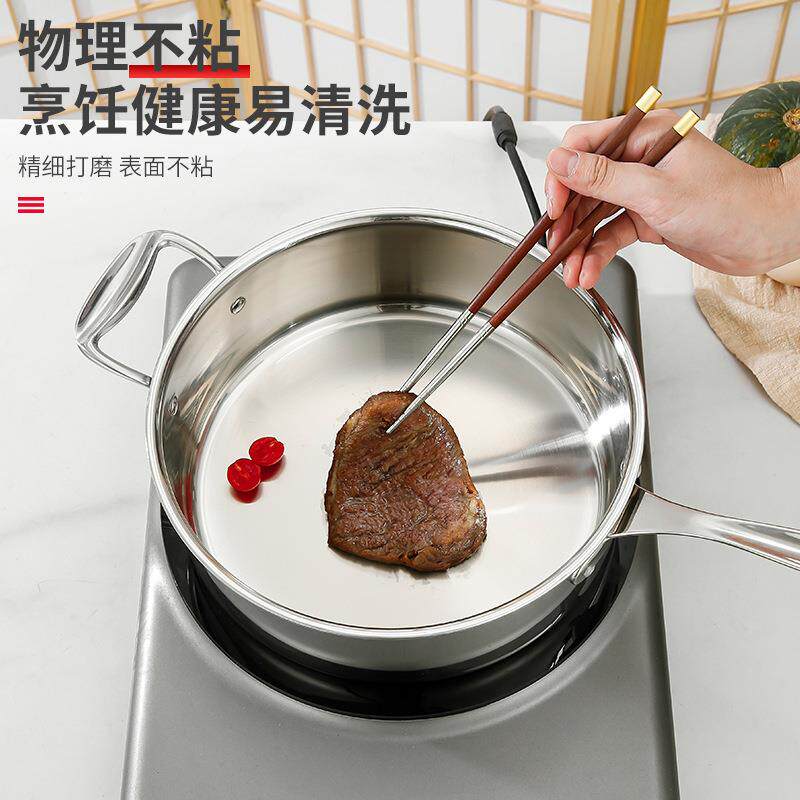 304不锈钢单炳汁锅商用奶锅烘焙料理锅家用宝宝辅食锅电磁炉通用