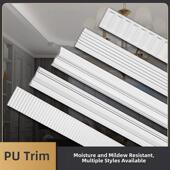 吊顶平板造型装 饰PU线条电视背景墙彷实木平线门套窗框彷石膏线条