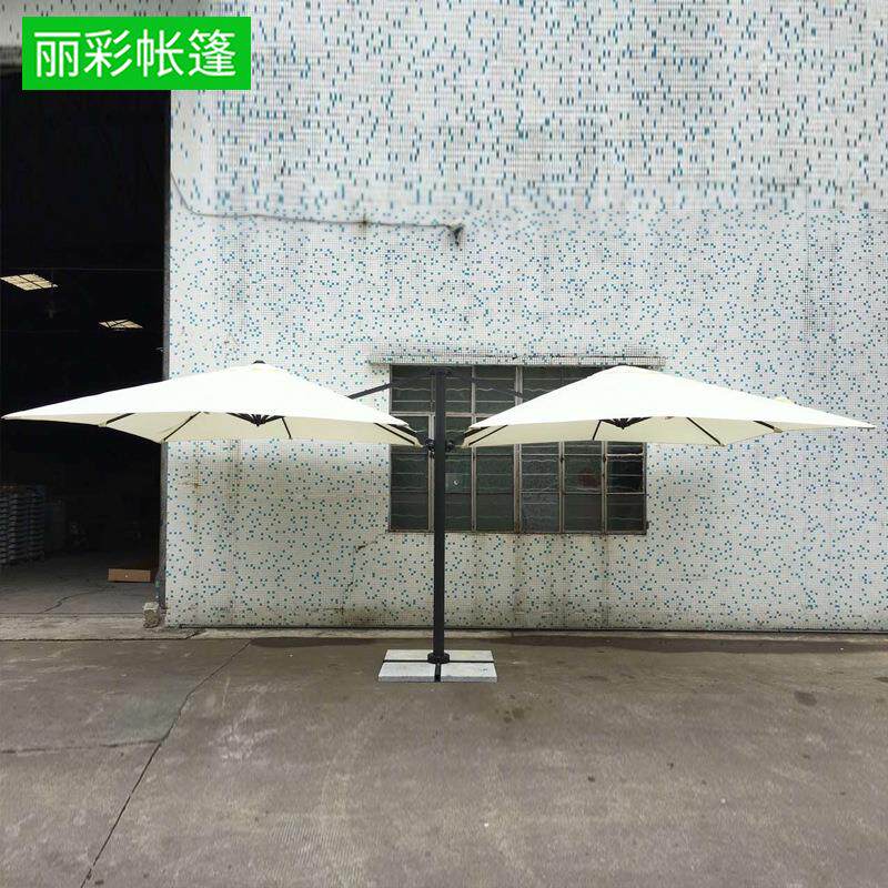 酒店度假村广告伞罗马伞户外遮阳伞庭院阳台别墅露台双头太阳伞