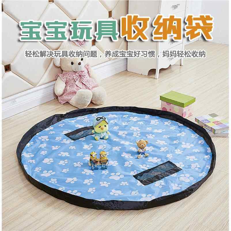 超大号宝宝玩具快速收纳神袋户外多功能便携束口袋子乐高玩具垫