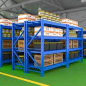 货架仓储钢架物物架货物储仓库快递铁架子重型架加厚置架多层