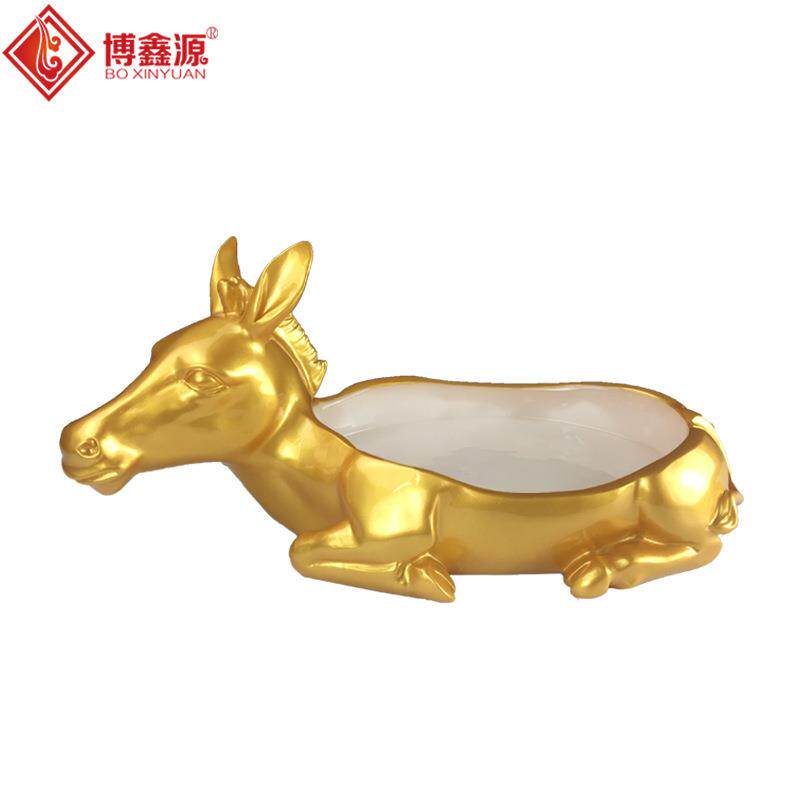 树脂中式小号驴盘特色火锅店牛羊驴肉上菜盘农创意连锁餐厅驴装饰