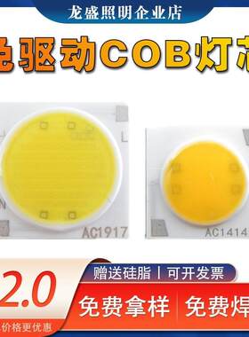 220V免驱动3W5W7W9W大功率COB面光源LED灯珠高亮天花板投射灯轨道
