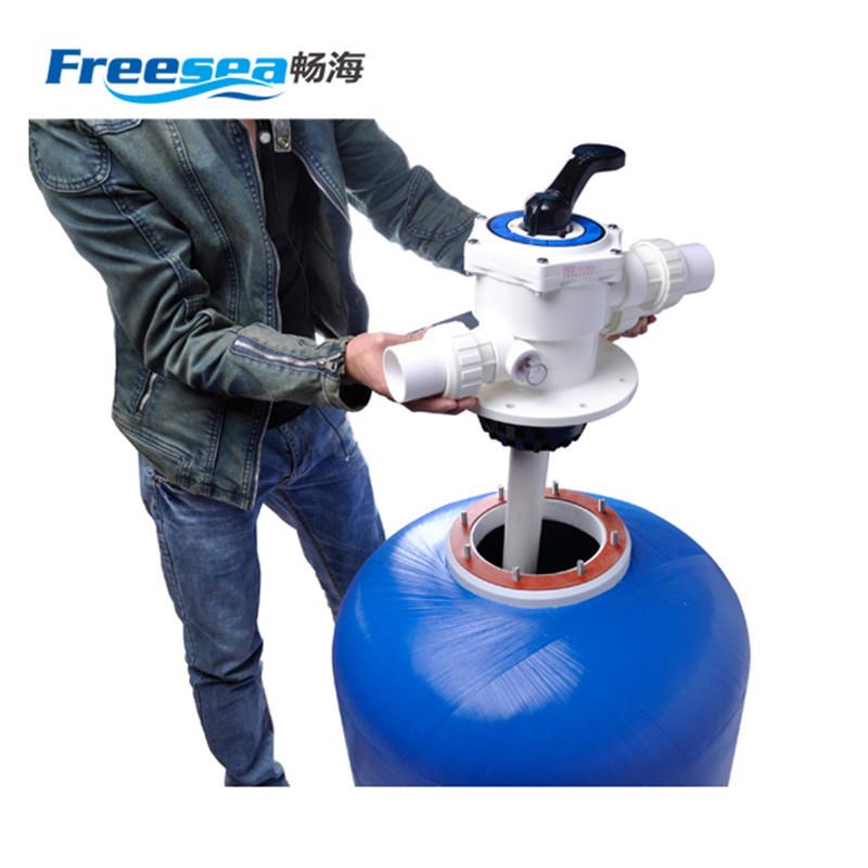顶出式沙缸多向阀玻璃纤维过滤器水循环水处理泳池过滤设备沙缸
