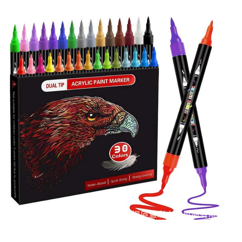 30/60 Color Double Head Point Pen Acrylic Propylene Metal Ma