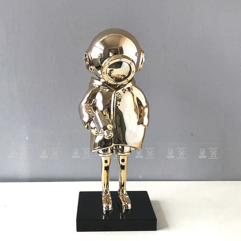 轻奢创意样板间售楼处客厅电视柜玄关展厅人物雕塑探险者家具摆件,特色手工艺,其他特色工艺品,淘宝优惠券,粉丝福利购,淘宝优惠卷