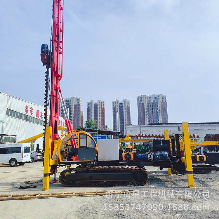 一台履带长螺旋打桩机地基施工18米钻孔机一次成孔性能可靠