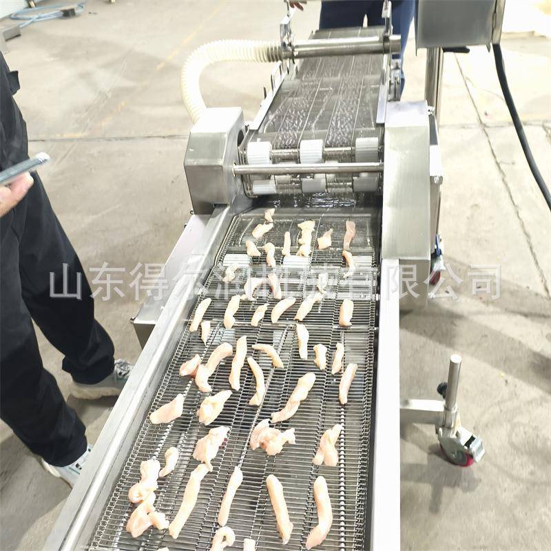 小型把子肉上浆机茄子条裹粉机304不锈钢材质性能稳定自动化