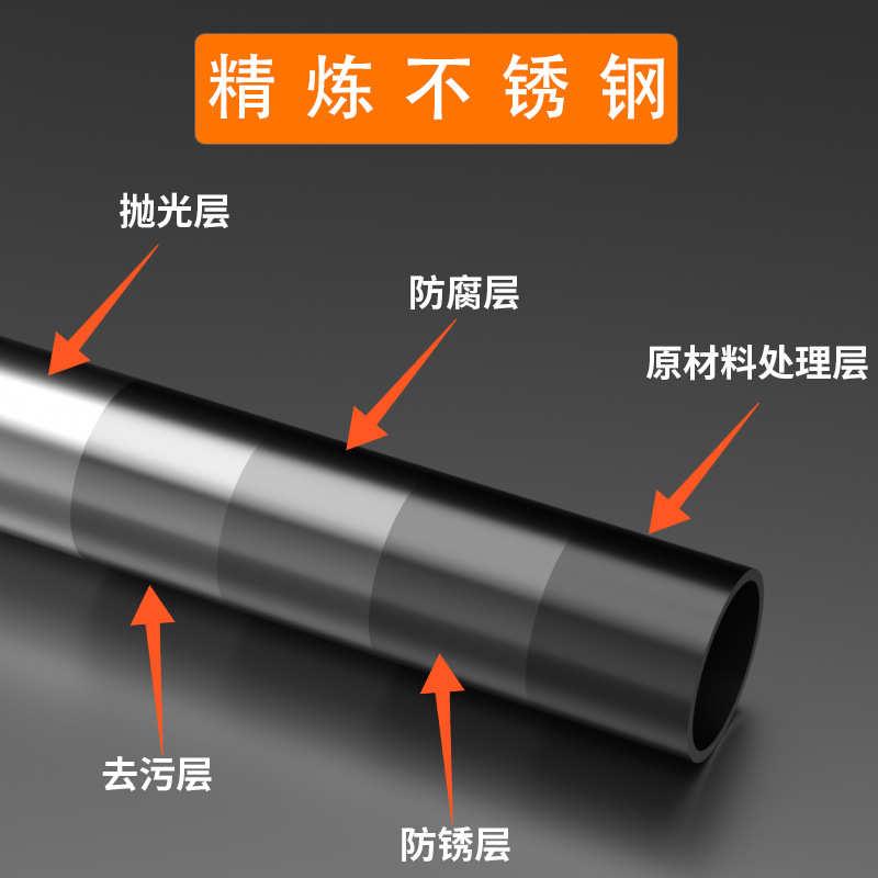 晾衣杆阳台顶装固定式承重挂衣杆不锈钢晾衣架晒衣架晾衣服单杆子图片