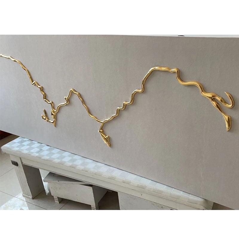 锻铜浮雕黄铜长江壁画紫铜浮雕画手工贴金箔山水画铜版画装饰定做
