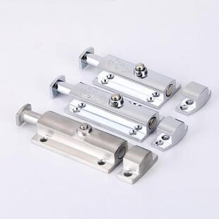 DK406不锈钢自动弹簧插销3寸4寸锌合金按钮式柜门栓HFY22明装插销