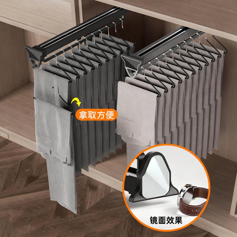 衣热销衣柜抽缩拉式裤架家用顶装FDJ衣挂衣杆柜子裤抽伸收纳挂架