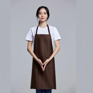 高档围裙定制log服o工订做饮专餐用厨房务员时尚 广告作服超市围腰