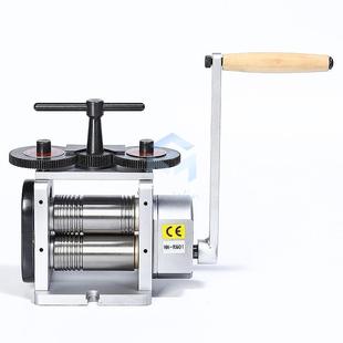 欧式 金银铜首饰压圆压模机优质全光面手动小型工具 手摇压片机宽版