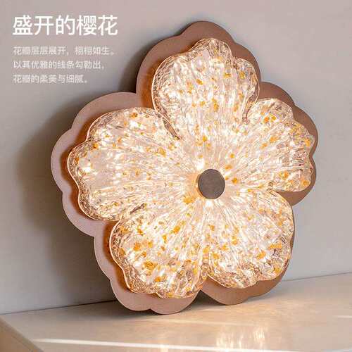备昌照明厂法式中古风金箔轻奢花朵卧室灯树脂客厅书房护眼吸顶灯