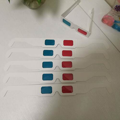 No printing paper frame red and blue 3D glasses 3D stereo gl