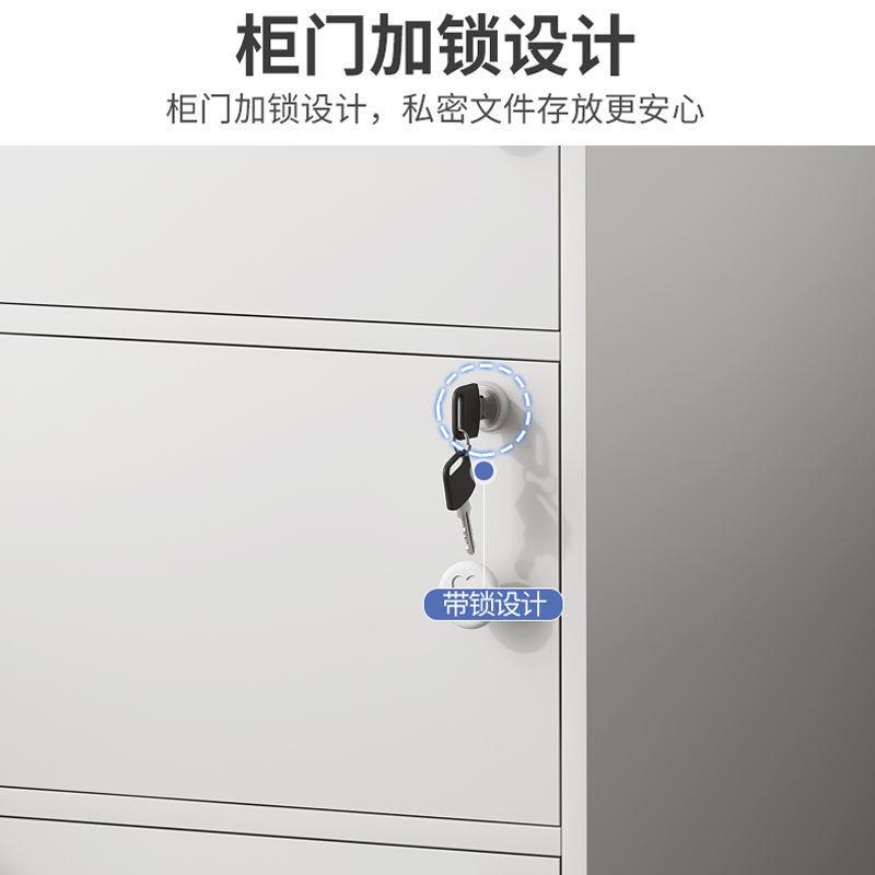 自由组格带子柜锁储物柜合学生柜书架简易落地书防盗收见详情纳柜