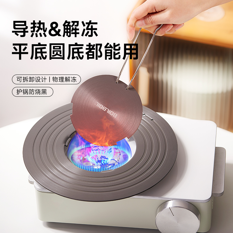 YANZAO/焱造导热盘燃气灶导热珐琅锅底防烧黑冻肉解冻导热传热板