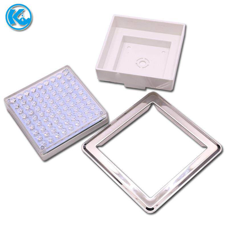 泳池水下灯水底灯泳池方形照明灯具 水景池配件LED七彩灯装饰灯