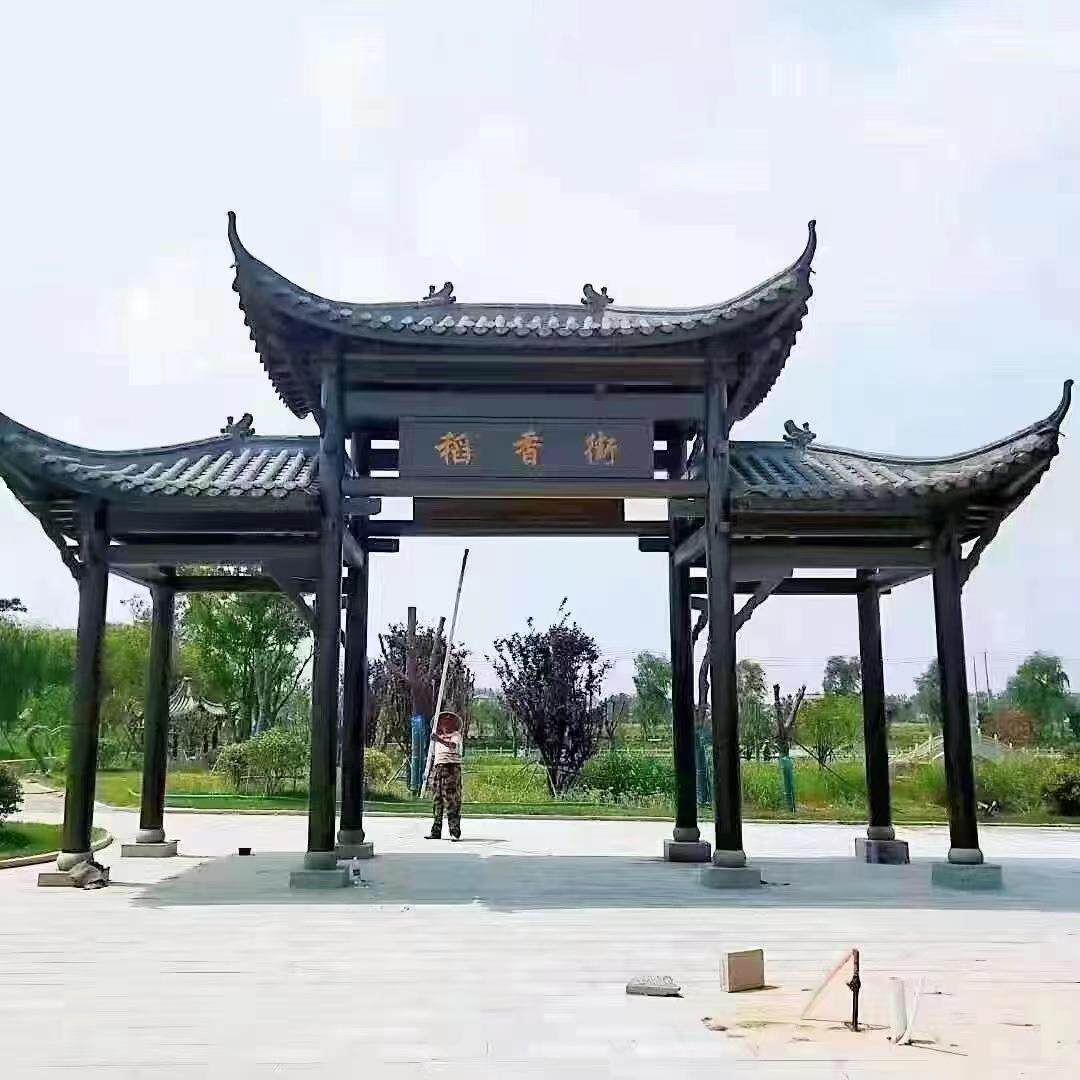 门楼直供古建门楼建筑新中式仿古门楼支持定制仿古小青瓦门楼