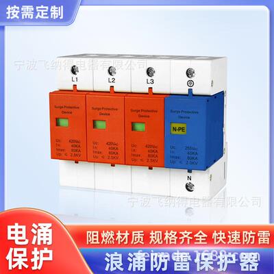 飞纳得BEC-40C/4浪涌保护器电源防雷器家用220V2P避雷器电涌开关