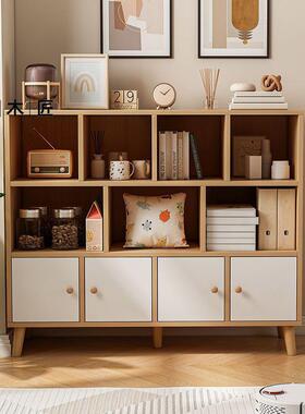 简易书柜带腿落地书架简约现代置物架客厅收纳柜学生组合储物柜