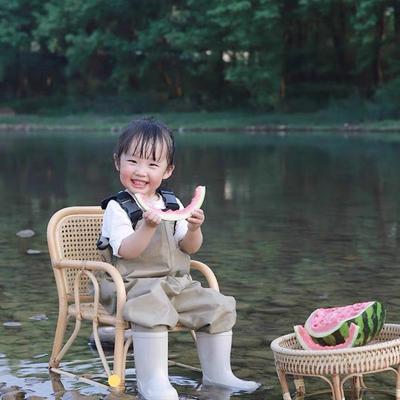 儿童连体下水服捕鱼半身下水裤防水加厚防刺穿赶海连体裤玩水衣服