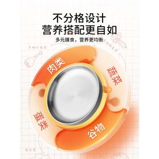 mini餐厅 成长式 儿童吃饭专用餐盘不锈钢防摔不分格分餐盘吸盘式
