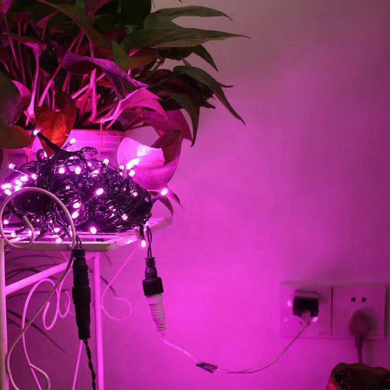 跨境LED太阳能圣诞灯串 户外防水庭院装饰彩灯太阳能插地圣诞灯串