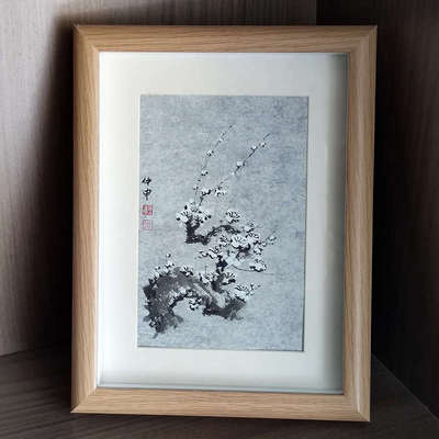 国画摆台郭仲申名家手绘真迹花鸟禅意挂画桌案摆件礼物中式装饰画