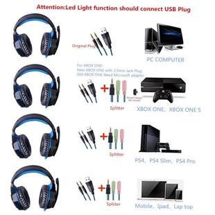 G2000套耳游戏耳机深低音与麦克风PC笔记本电脑