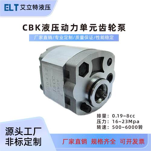 CBK液压齿轮泵微型高压齿轮泵动力单元小型液压泵高转速齿轮泵