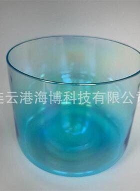 彩色水晶音乐坩埚平底石英钵冥想打击乐器瑜伽颂钵唱歌碗
