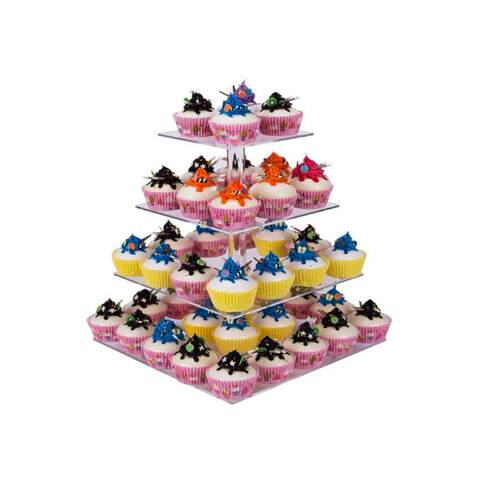 3层4层5层方形亚克力纸杯蛋糕架 婚礼party甜品摆放架 Cake Stand