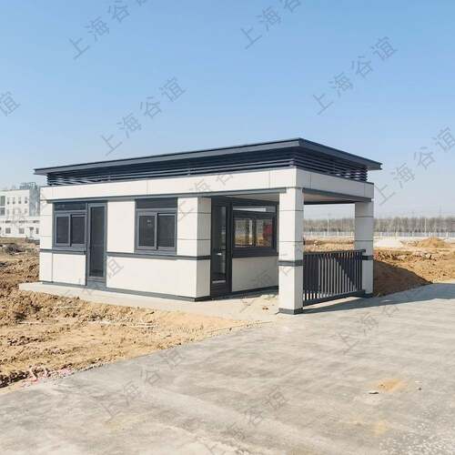 成品岗亭陕西渭南移动保安岗亭真石漆门卫室传达室带休息室门房