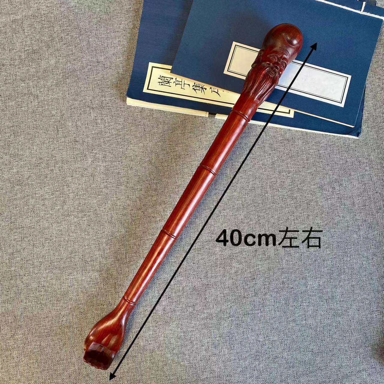 檀木寿星痒痒挠捶打质痒痒乐挠两用老头背部按摩不求人立体紫2084
