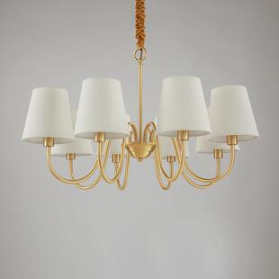 全灯铜小美式 布吊客厅灯745现代简约餐厅卧室灯复古创意书房艺灯