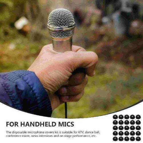 100 Pcs Mic Disposable Microphone Cover K Non-woven