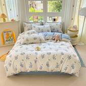 西域楼兰亲肤锦棉时尚 印花四件套床上用品碎花被套床单枕套四件套