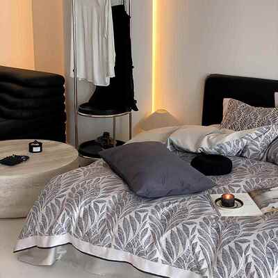 高端美式A类50支长绒棉全棉四ENE件套床棉床被套复单古印花上纯用