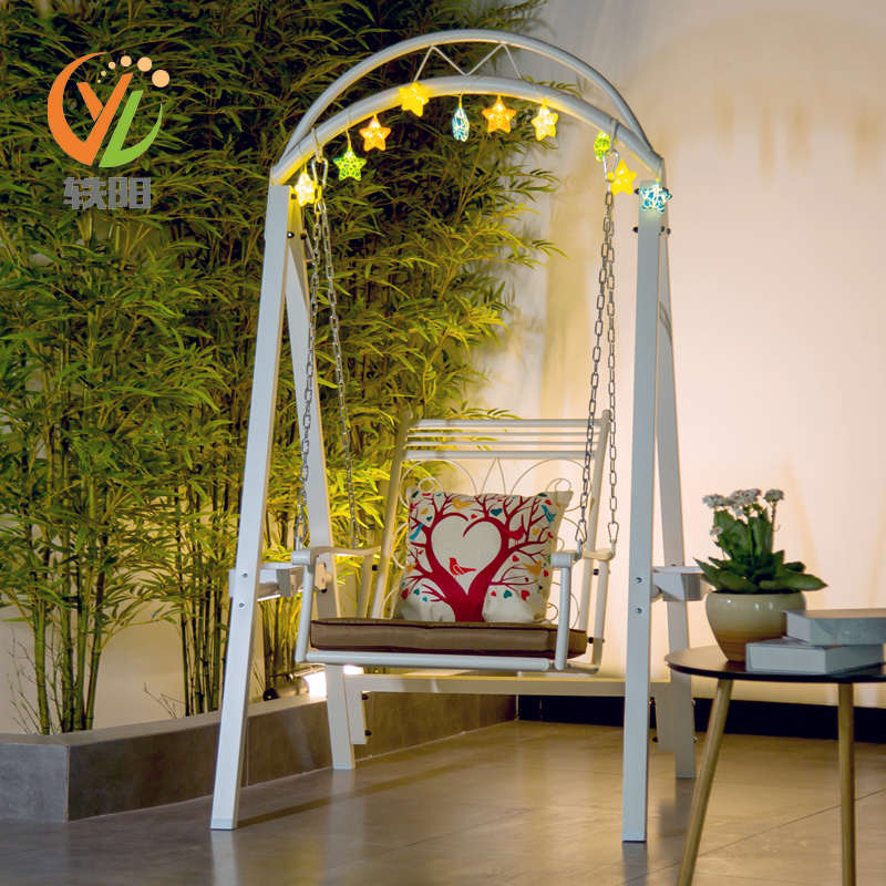 轶阳阳台网红吊椅铁艺荡秋千吊篮室内室外单人秋千INS简约风摇椅
