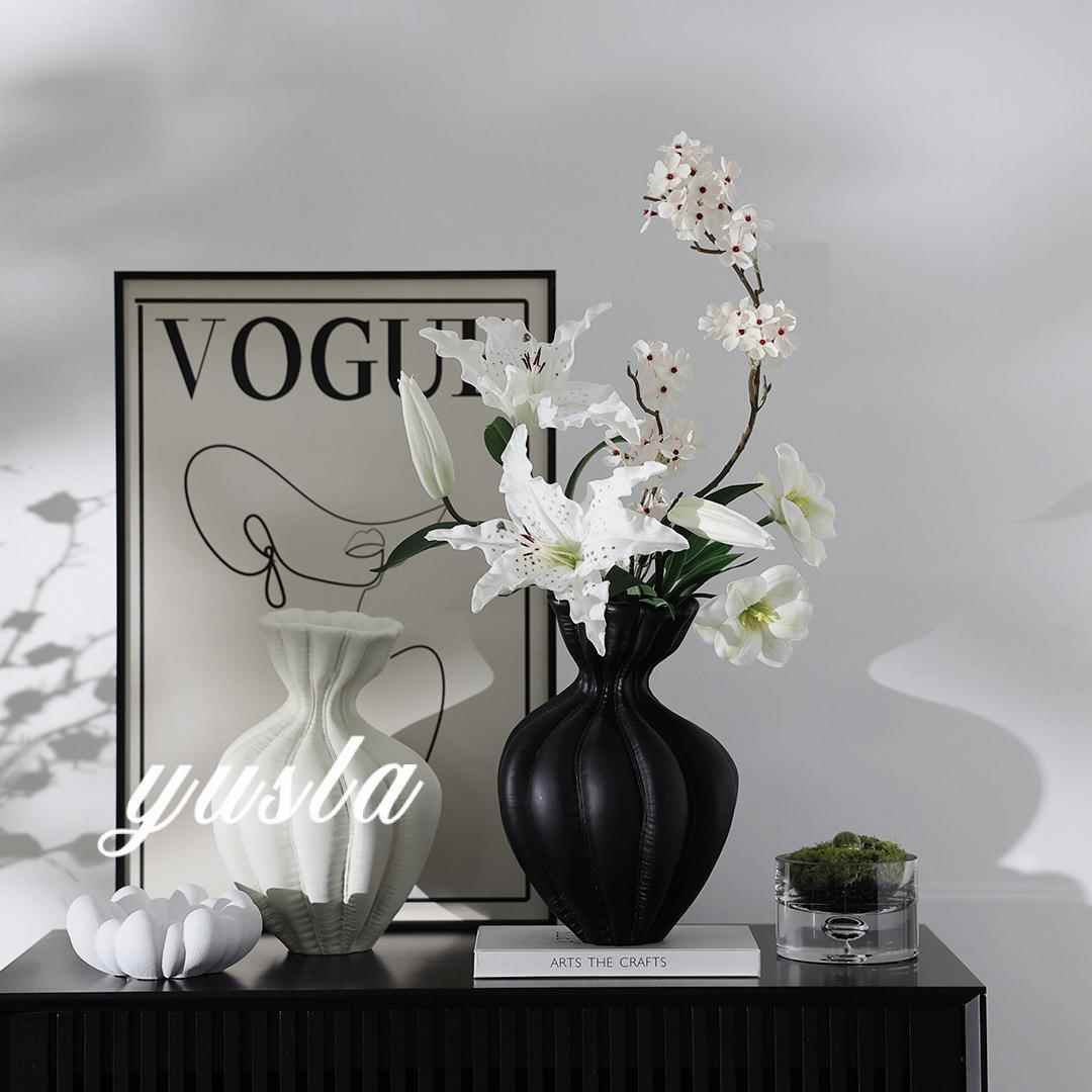 中古插干花瓶法式复古客厅茶几别墅餐厅吧台柜样板房软装饰品摆件