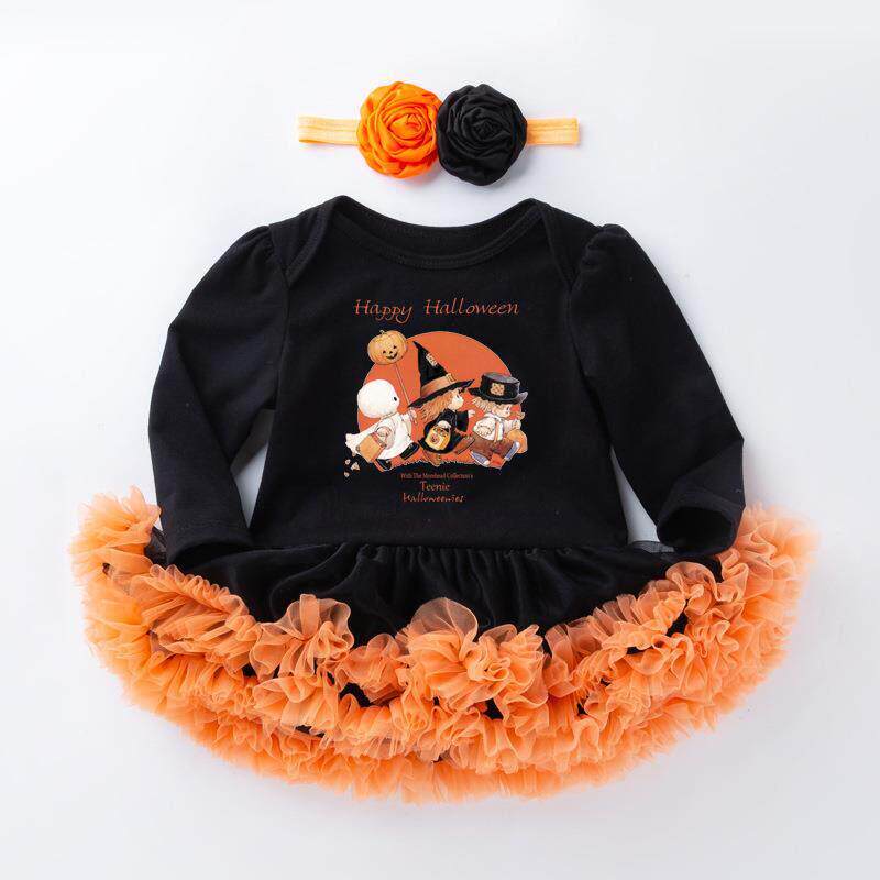 Halloween Baby Dress Long Sleeve Ha Dress万圣节宝宝哈衣连衣